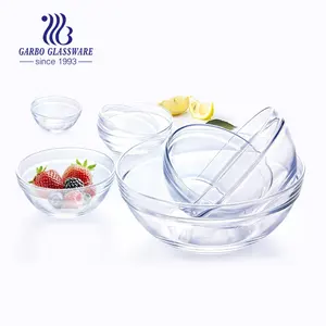 Kitchen Glass Bowl Crystal Transparent Glass Bowl Glass Mixing Bowls Glassware Salad Fruit Dinnerware Dinner Set