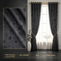 Tissu jacquard 100 % polyester de qualité supérieure, résistant aux plis, pour rideaux de fenêtre d'hôtel, appartement, villa, décoration intérieure