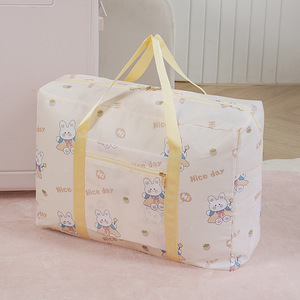 Cartoon Travel Storage Bag Strawberry <b>Cat</b> FUFU Rabbit Soft Handle Portable Packing Organizing Bag <b>for</b> Home Travel - Product Image 3