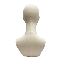 Tête de Mannequin en Fibre de Verre Haute Blanche avec Support, pour Présentation de Tissus, Bijoux, Perruques, Grandes Tailles Adultes - Marque DE-LIANG