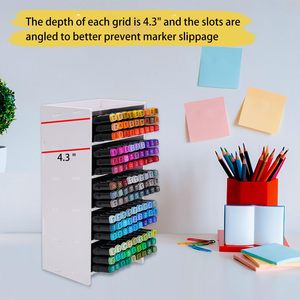 Porte-marqueurs à 5 niveaux, support de rangement de bureau pour crayons de couleur et stylos, organisateur de papeterie - Product Image 4