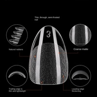 Meilleures ventes : Ongles à presser de luxe semi-mat extra-résistants et épaissis – Embouts d'extension d'ongles