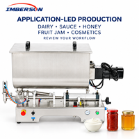 Machine de remplissage automatique horizontale pneumatique avec agitateur pour base de fondue, sauce chili et pâte de sésame