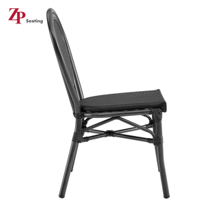 Bàn ăn ngoài trời đặt thương mại lớp nhôm Bistro ghế nhẹ <span class=keywords><strong>Stackable</strong></span> lưới Ghế Nhà Hàng đồ nội thất - Product Image 3