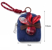 Nouvelle pochette vintage en jean, écouteurs portables, sac de rangement pour rouge à lèvres, pendentif de sac à dos, poupée pochette, article cadeau
