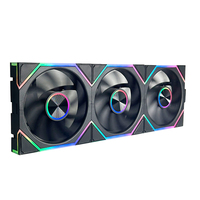 Ventilateur de refroidissement PWM silencieux ARGB HC-01 SUMOND 12 cm avec effet miroir infini, connecteur 5V 3 broches, pour châssis 12 cm