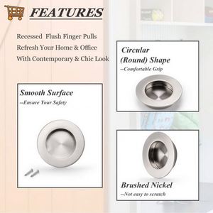WEKIS Invisible Recessed Sliding <b>Door</b> <b>Handle</b> Flush Pulls Concealed Wardrobe Cupboard Kitchen Drawer <b>Handles</b> Cabinet Hardware - Product Image 2