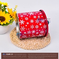 Boîte en étain de forme ronde imprimée personnalisée en usine pour boîte-cadeau de Noël