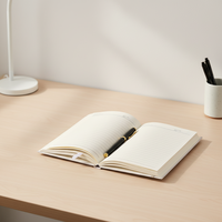 Carnets personnalisables avec couverture en tissu, reliure spirale, feuilles mobiles, impression/estampage de logo sur mesure en usine, couleurs personnalisables