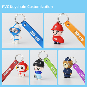 Tùy chỉnh 3D PVC Anime <span class=keywords><strong>Silicone</strong></span> Keychain dễ thương phim hoạt hình hình Keyring cao su Keychain - Product Image 3