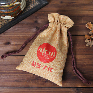 High Quality Custom Hemp Jute <b>Hessian</b> Drawstring <b>Sack</b> Small Striped Pattern Burlap Wedding Favors Gifts-Wholesale Shopping Bags - Product Image 6