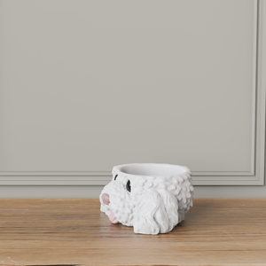 Toplu hayvan kafa yüz şekilli porselen oyuncak minyatür oyuncak ayı kaniş küçük cins köpek yemekleri seramik su gıda Pet köpek maması kaseleri - Product Image 4