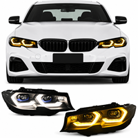 Unité de phare LED améliorée, feux de jour bicolores, lentille laser, pour BMW Série 3 G20 2019-2022
