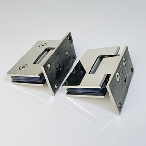 Nhà Máy Giá thấp nhất 304 thép không gỉ phòng tắm treo tường 90 độ Glass vòi hoa sen cửa bản lề - Product Image 2