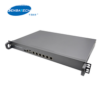 6 Lan Celeron J6412 DDR4 16GB VGA Console 4 USB Mini PCIE 1u Rack Serveur Châssis Oem Réseau Pare-feu Appareil