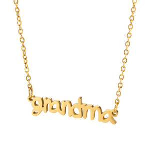 Kalen European American Fashion Pendant Necklace Stainless Steel <strong>Grandma</strong> Letters Trendy Mother's Day <strong>Jewelry</strong> - Product Image 1