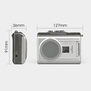 Máy ghi âm radio cassette <span class=keywords><strong>mini</strong></span> di động màu bạc bán chạy, AM/FM/SW 1-2 băng tần - Product Image 5