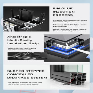 Puertas Comerciales de Vidrio Templado con Aislamiento Térmico de Estilo Nórdico, Puertas Plegables de Patio Tipo Acordeón para Balcón - Product Image 5