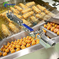 Ligne de production industrielle Shepody pour la friture automatique continue de tentacules de calmar, crevettes panées, filets de poisson et huîtres