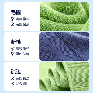 Serviette de bain en coton peigné 70x140 cm, épaisse, absorbante, usage hôtelier, couleur unie, antimicrobienne - Product Image 1