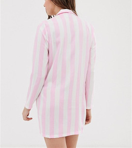 Profesión de la Oficina, Camisa larga a rayas cuello las mujeres <span class=keywords><strong>embarazadas</strong></span> pijama blusa - Product Image 2