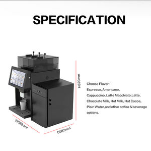 Machine à café à grains à double réservoir : sélection de deux saveurs, réfrigérateur à lait intégré et auto-nettoyage - Product Image 5