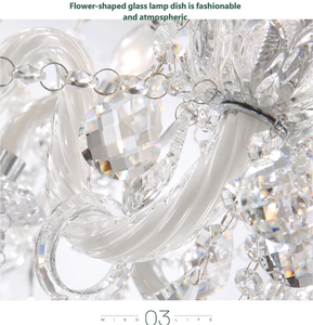 JYLIGHTING <span class=keywords><strong>Lampadario</strong></span> <span class=keywords><strong>Moderno</strong></span> Europeo in Vetro Nero e Cristallo a Candela per Sale da Banchetto - Product Image 3