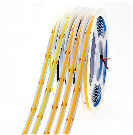 High Density Led Tape Ribbon Light Dc12v 24v 480leds 4mm 5mm 8mm 10mm Ip20 9w/m White Warm White Dotless Flexible Cob Led Strip