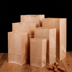 Bolsas para llevar de papel Kraft ecológicas de 15,5x30cm, bolsa de papel de fondo plano para pan, embalaje de alimentos, logotipo personalizado - Product Image 2