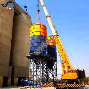 סילו אבקה 120 טון עם מנוע ובקרה PLC לאחסון צמנט בתפזורת ואפר פחם במפעל לייצור בלוקים - Product Image 6