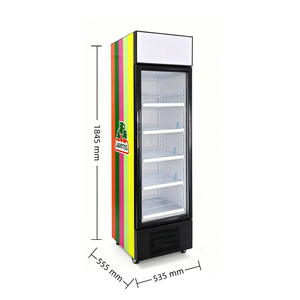 Refrigerador independiente de 235l con cerradura, puerta de vidrio simple, color blanco y negro, logotipo personalizado, buen precio. - Product Image 6