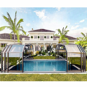 Cubiertas Retráctiles Automáticas <span class=keywords><strong>para</strong></span> Exteriores, de Vidrio y Aluminio, <span class=keywords><strong>para</strong></span> Techos de <span class=keywords><strong>Piscinas</strong></span>, Cubiertas Telescópicas de Policarbonato <span class=keywords><strong>para</strong></span> <span class=keywords><strong>Piscinas</strong></span> - Product Image 5