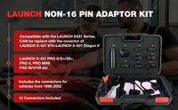 Launch PRO & PAD Series Kit de adaptador de 16 pines Conector compatible con no OE Todos los productos de herramientas de diagnóstico de Cables eléctricos 1 año
