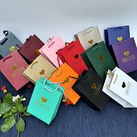 Sacs en carton recyclables de luxe pour bijoux, montres et lunettes de mariage, avec poignée en ruban et impression offset, pour petites entreprises
