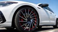 Jantes en alliage sport noir brillant usiné avec rebord intérieur rouge, fournie directement par l'usine, 14 15 16 17 pouces, 5x100 5 10x114.3 TunerRims