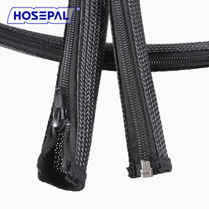Escudo de manga de envoltura trenzada con cremallera de HosePal para la gestión de cables de <span class=keywords><strong>maquinaria</strong></span> <span class=keywords><strong>ferroviaria</strong></span> automotriz - Product Image 3