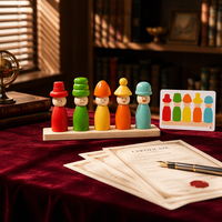 Jeu de correspondance de visages de marionnettes personnalisable CE CPC, jouet d'interaction parent-enfant, développement cognitif des couleurs pour enfants