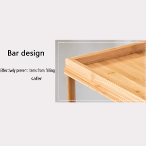 Mesa de Centro Moderna de Bambú con Ruedas, Carrito Multifuncional para Baño, Cocina y Bebidas - Product Image 2
