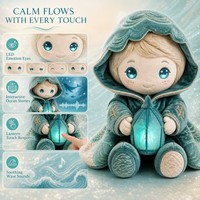 Jouets en peluche IA super doux - Compagnon interactif mode répétition, rembourrage en coton PP polyester, cadeau d'anniversaire
