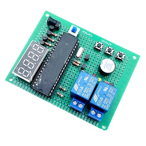 OKYN-G5297 Kit de placa de control de relé con temporizador DIY, módulo de temporizador de relé de 2 canales, kit de entrenamiento de soldadura de ensamblaje electrónico - Product Image 4