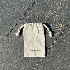 Wholesale Eco Friendly Natural Cotton <b>Drawstring</b> <b>Pouch</b> Acceptable Custom Design Double String - Product Image 2