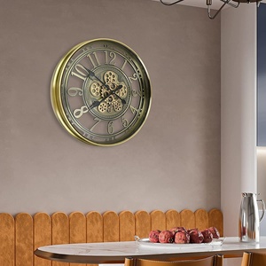 INFINITY TIME 21'' 53.5cm Best Selling <strong>Small</strong> Vintage Industrial Home Decor Moving Gear <strong>Wall</strong> <strong>Clock</strong> for Living Room <strong>Wall</strong> Decor - Product Image 3