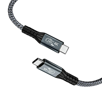 SYONG Kabel USB 3.2 240w Power Delivery dengan Selubung Nilon, Transfer Data 4K60Hz 20Gbps untuk Ponsel, iPad, Hub, Laptop, Monitor