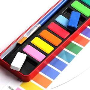 BonVada High Quality 12/18/24 <b>Colors</b> Solid <b>Water</b> <b>Color</b> Paints Set Kids Non-Toxic Wholesome 5ml Plastic/Tin Box Canvas Paper Ages - Product Image 3