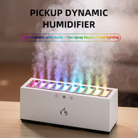 Humidificateur ultrasonique de bureau portable créatif, humidistat, alimenté par USB, faible bruit, multifonctionnel, atomisation d'arômes, pour la maison