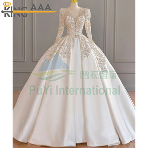 Vestido de Novia de Verano de Gasa Estilo Sirena PUYI A43-<span class=keywords><strong>2</strong></span>, Lujoso y Sexy, <span class=keywords><strong>Ropa</strong></span> de Boda Usada de Segunda <span class=keywords><strong>Mano</strong></span>, Tallas Mixtas - Product Image 3