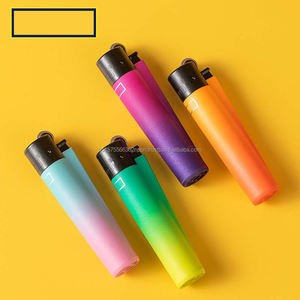 Briquet USB rechargeable au butane moderne 1959 Espagne, corps en plastique couleur arc-en-ciel dégradé, cadeau d'affaires, briquet à cigarettes - Product Image 4