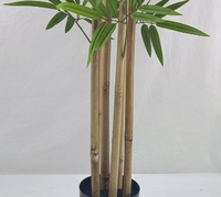 Bonsaï artificiel en bambou avec pot - Mini plante d'intérieur écologique en PE résistante aux UV - Décoration pour mariage et Pâques