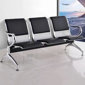 كرسي حديث من الفولاذ المقاوم للصدأ بثلاثة مقاعد مقعد عام للمطارات مقعد معدني متين - Product Image 2