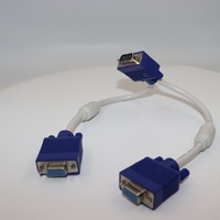 Nouveau convertisseur VGA mâle 15 broches vers double VGA femelle RCA, 20 cm, gaine PVC blindée, pour moniteur et projecteur, en stock